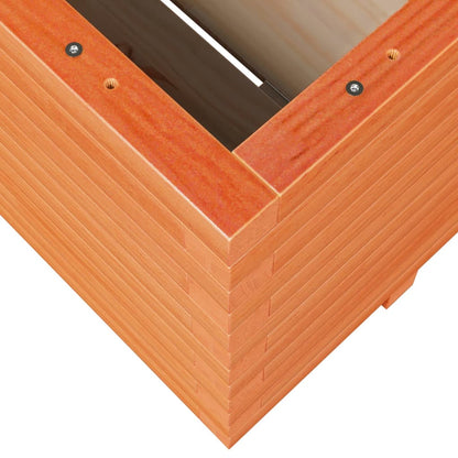 Fioriera Giardino Marrone Cera 100x100x49,5 Legno Massello Pino - homemem39