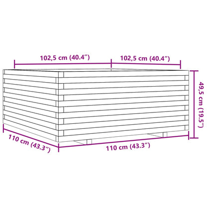 Fioriera da Giardino 110x110x49,5 cm Legno Massello di Douglas | homemem39