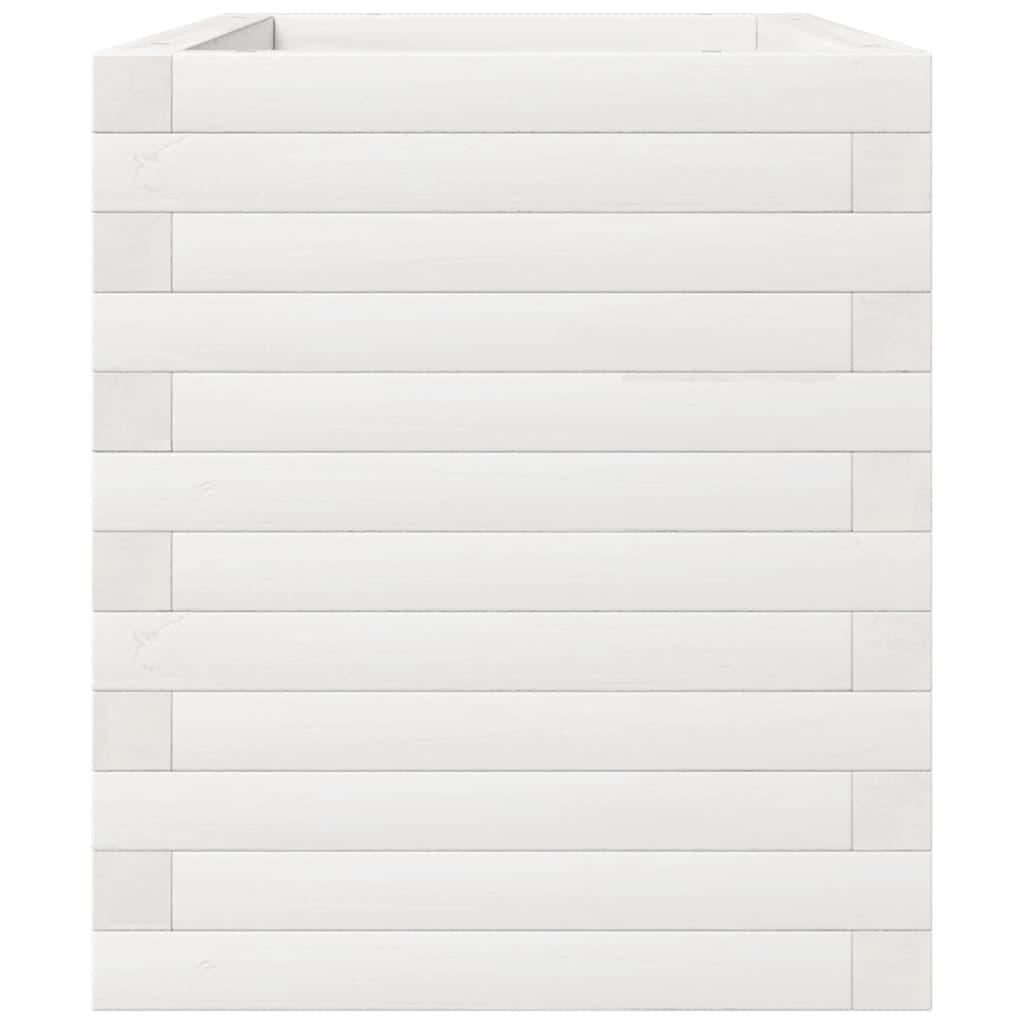 Fioriera da Giardino Bianca 70x40x49,5cm Legno Massello di Pino - homemem39