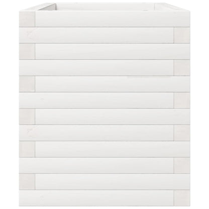 Fioriera da Giardino Bianca 70x40x49,5cm Legno Massello di Pino - homemem39