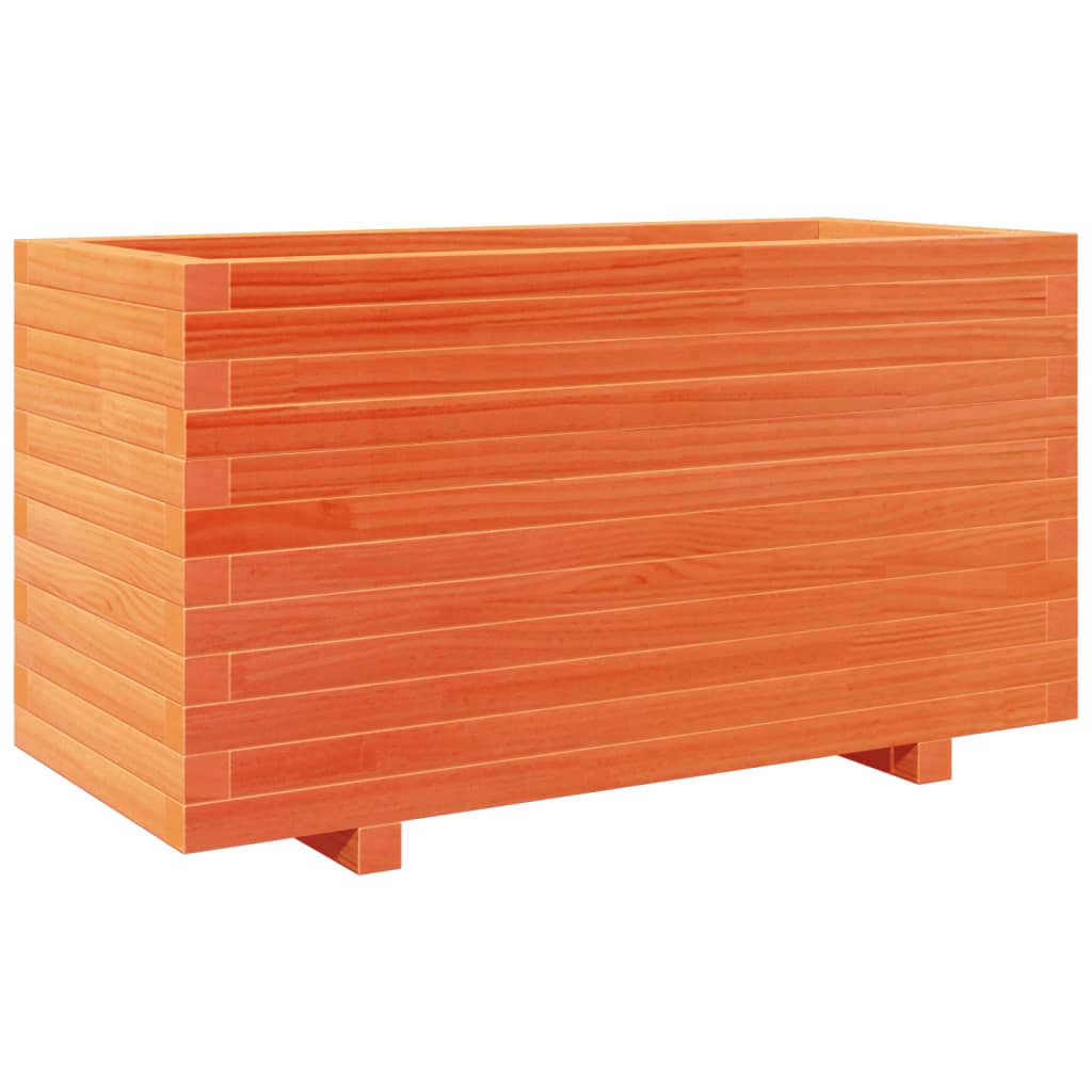 Fioriera Giardino Marrone Cera 90x40x49,5cm Legno Massello Pino | homemem39