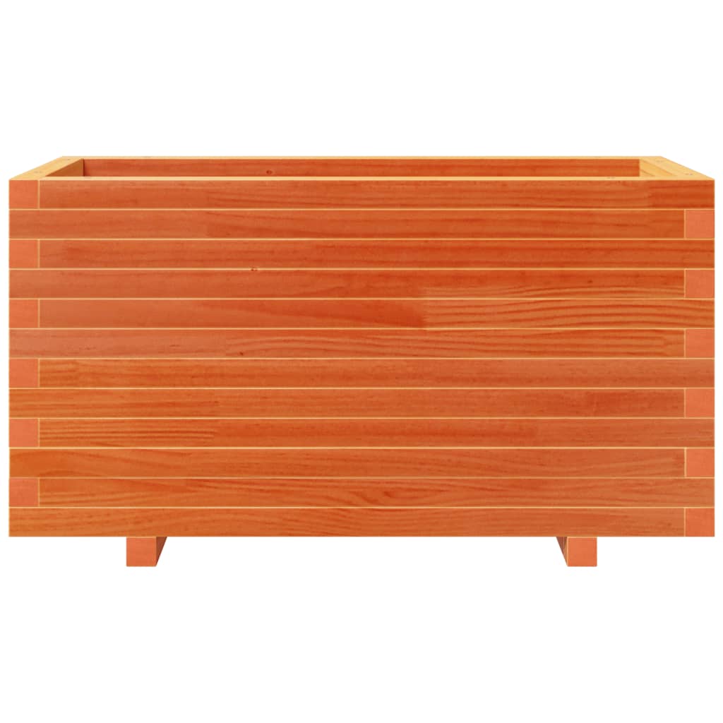 Fioriera Giardino Marrone Cera 90x40x49,5cm Legno Massello Pino | homemem39