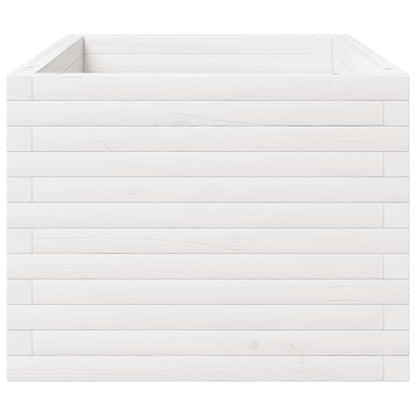 Fioriera da Giardino Bianca 90x60x49,5cm Legno Massello di Pino | homemem39