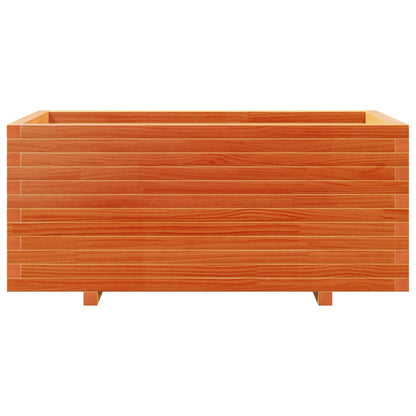 Fioriera Giardino Marrone Cera 110x60x49,5 Legno Massello Pino