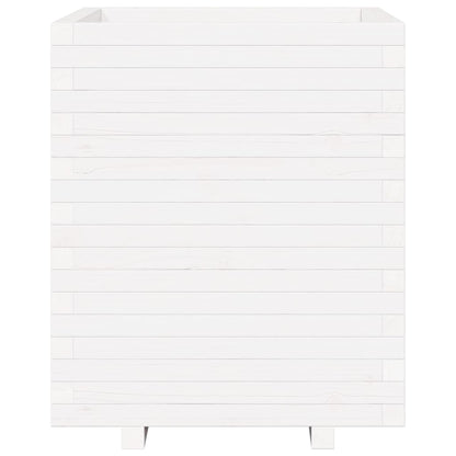 Fioriera da Giardino Bianca 60x60x72,5cm Legno Massello di Pino - homemem39