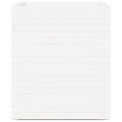 Fioriera da Giardino Bianca 60x60x72,5cm Legno Massello di Pino - homemem39