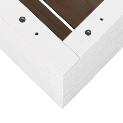 Fioriera da Giardino Bianca 60x60x72,5cm Legno Massello di Pino | homemem39
