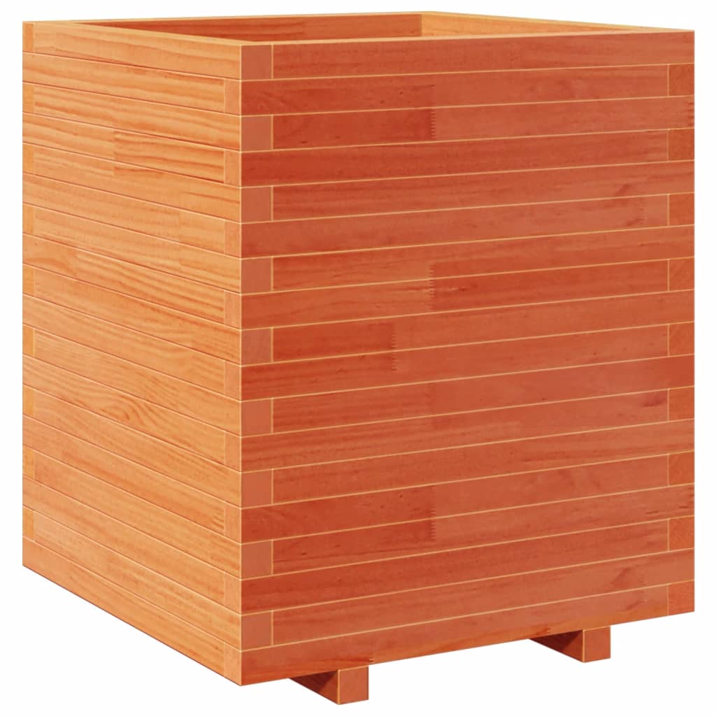 Fioriera Giardino Marrone Cera 60x60x72,5cm Legno Massello Pino | homemem39
