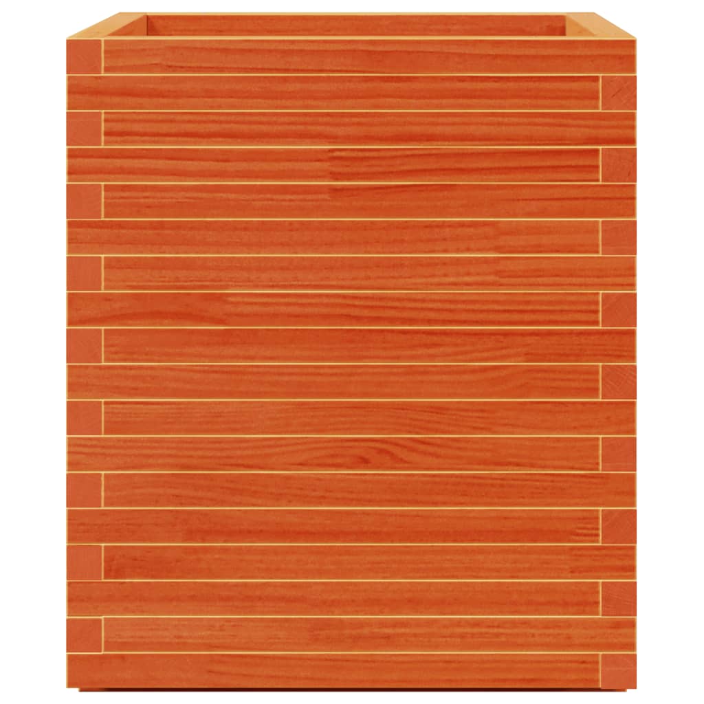 Fioriera Giardino Marrone Cera 60x60x72,5cm Legno Massello Pino | homemem39