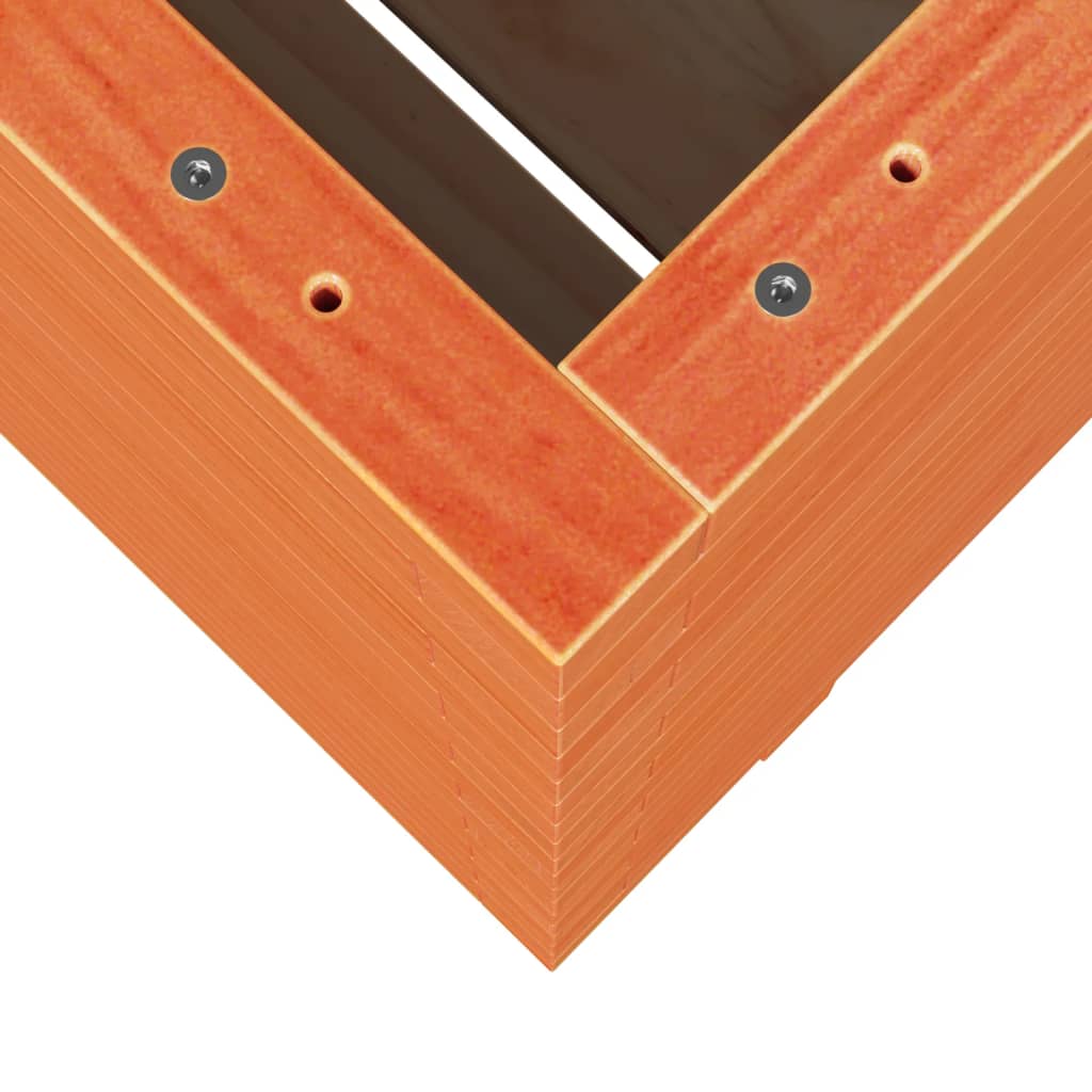 Fioriera Giardino Marrone Cera 60x60x72,5cm Legno Massello Pino - homemem39