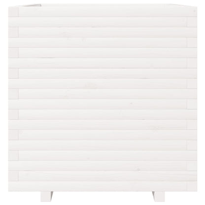 Fioriera da Giardino Bianca 70x70x72,5cm Legno Massello di Pino | homemem39