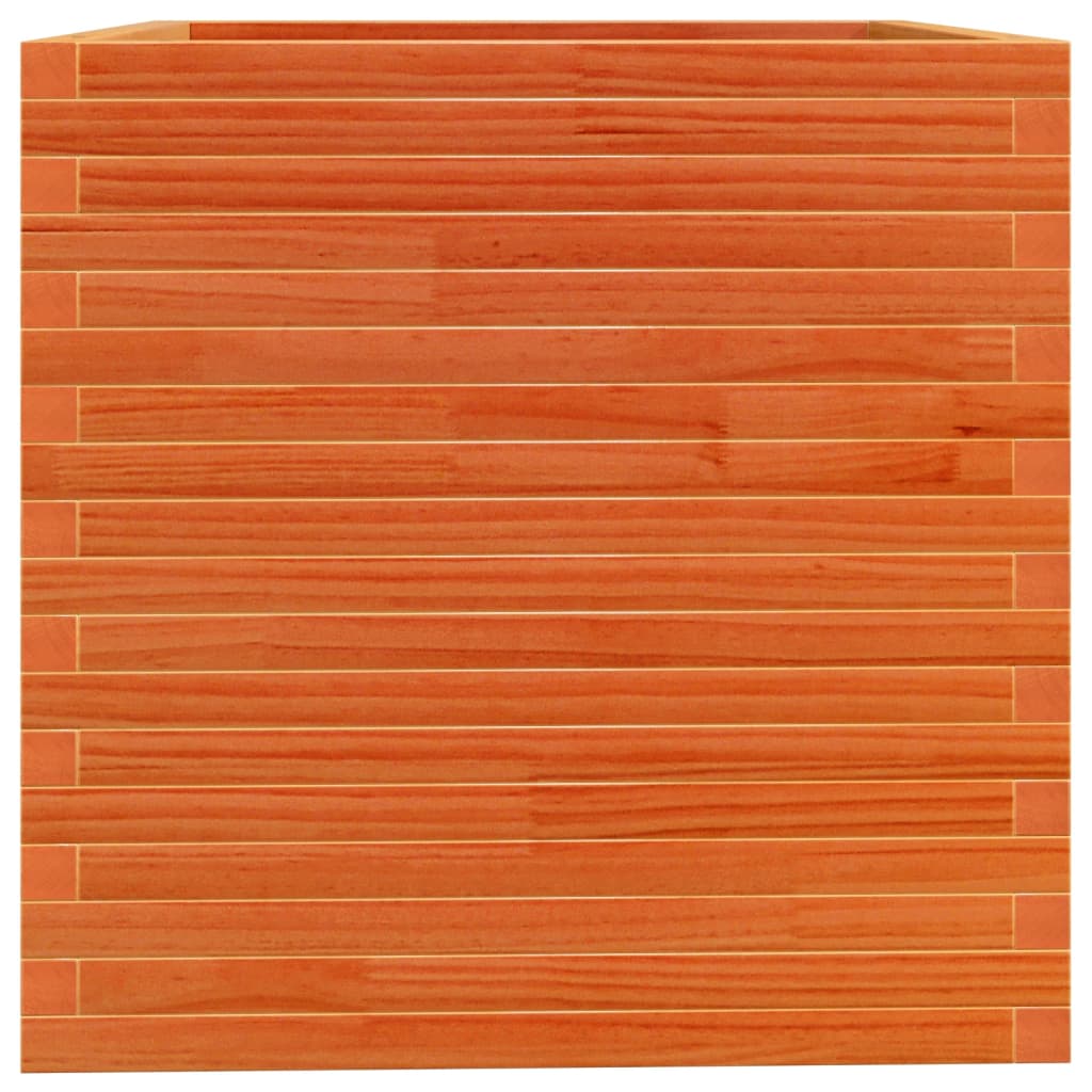 Fioriera Giardino Marrone Cera 70x70x72,5cm Legno Massello Pino - homemem39