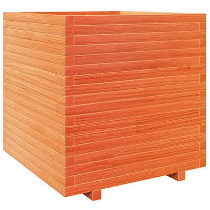 Fioriera Giardino Marrone Cera 70x70x72,5cm Legno Massello Pino