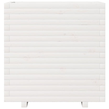 Fioriera da Giardino Bianca 70x40x72,5cm Legno Massello di Pino - homemem39