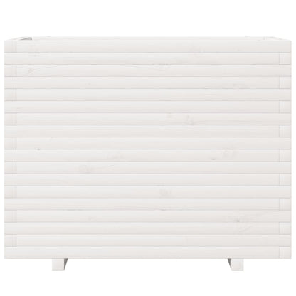 Fioriera da Giardino Bianca 90x40x72,5cm Legno Massello di Pino - homemem39
