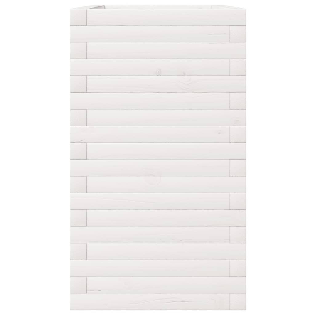 Fioriera da Giardino Bianca 90x40x72,5cm Legno Massello di Pino - homemem39