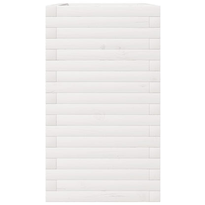 Fioriera da Giardino Bianca 90x40x72,5cm Legno Massello di Pino - homemem39