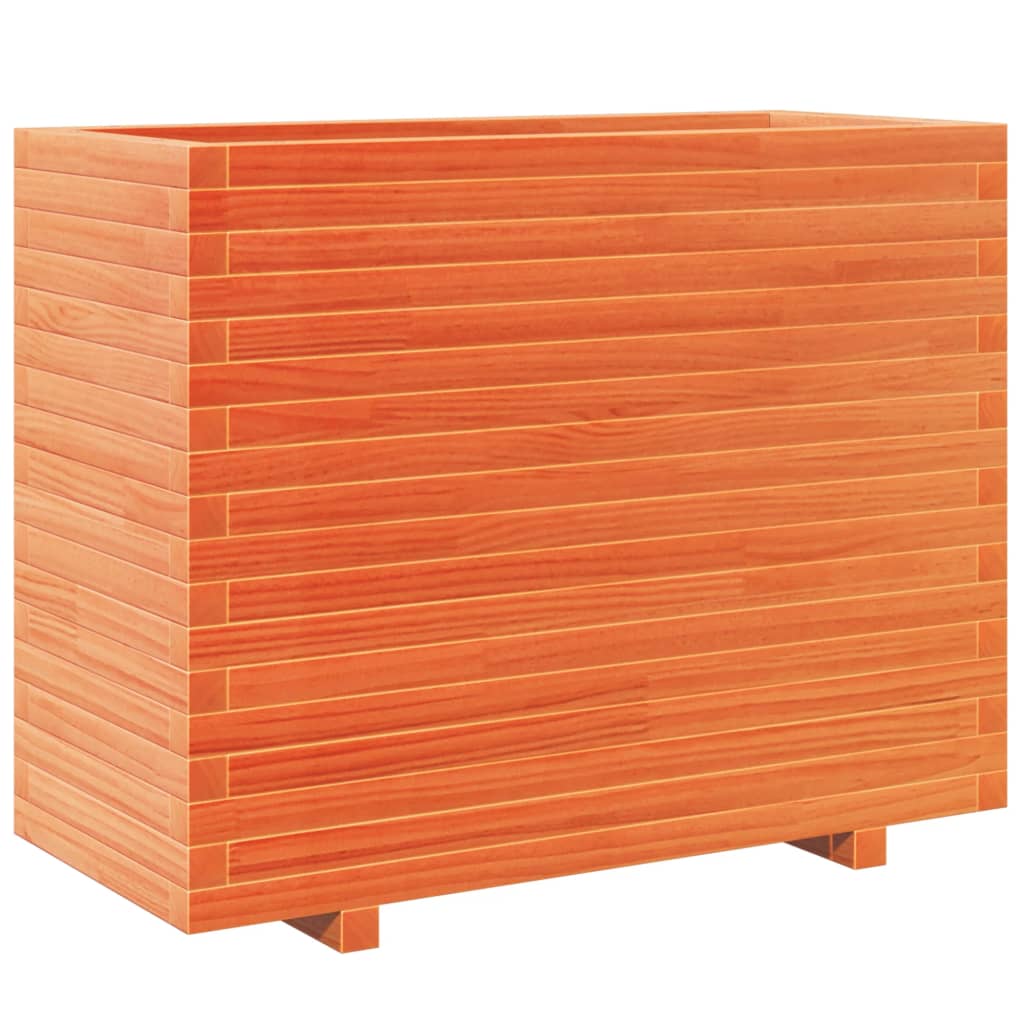 Fioriera Giardino Marrone Cera 90x40x72,5cm Legno Massello Pino - homemem39
