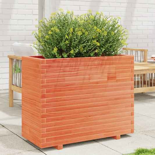 Fioriera Giardino Marrone Cera 90x40x72,5cm Legno Massello Pino - homemem39