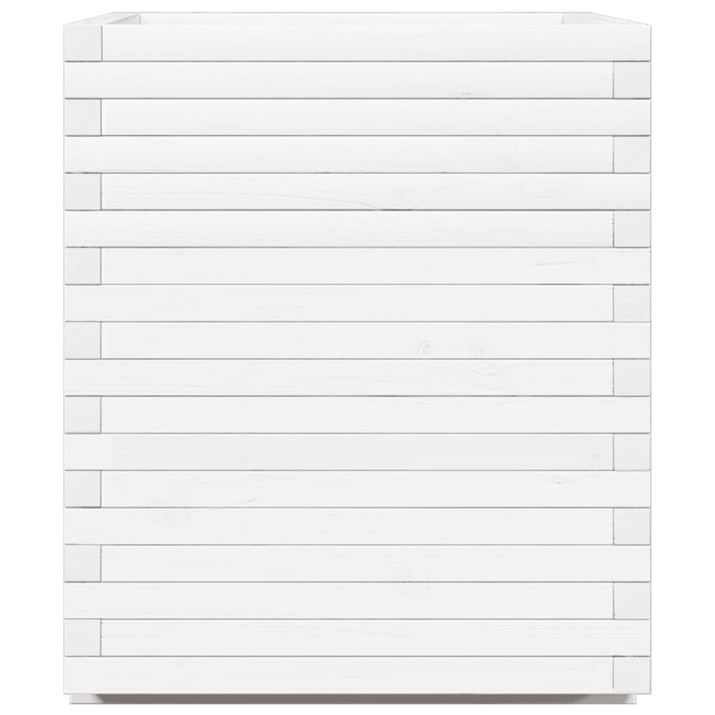 Fioriera da Giardino Bianca 90x60x72,5cm Legno Massello di Pino - homemem39