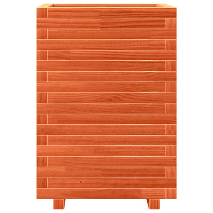 Fioriera Giardino Marrone Cera 50x50x72 cm Legno Massello Pino | homemem39