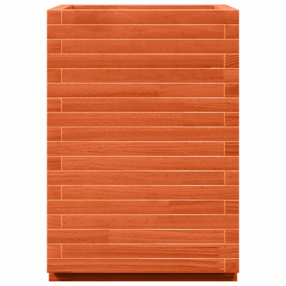 Fioriera Giardino Marrone Cera 50x50x72 cm Legno Massello Pino - homemem39