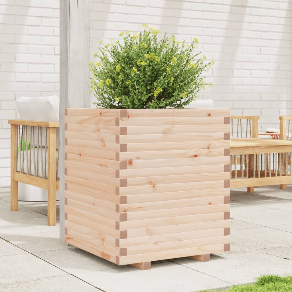 Fioriera da Giardino 60x60x72 cm in Legno Massello di Pino - homemem39