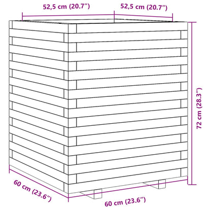 Fioriera da Giardino 60x60x72 cm in Legno Massello di Pino - homemem39