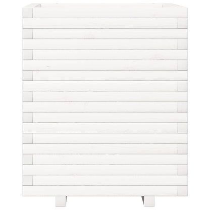 Fioriera da Giardino Bianca 60x60x72 m Legno Massello di Pino - homemem39