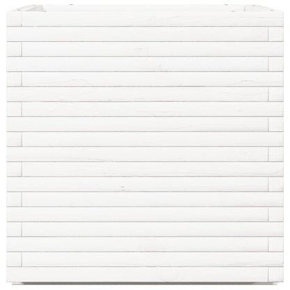 Fioriera da Giardino Bianca 70x70x72 cm Legno Massello di Pino | homemem39