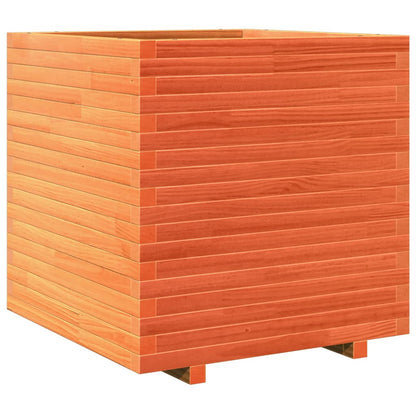 Fioriera Giardino Marrone Cera 70x70x72 cm Legno Massello Pino | homemem39