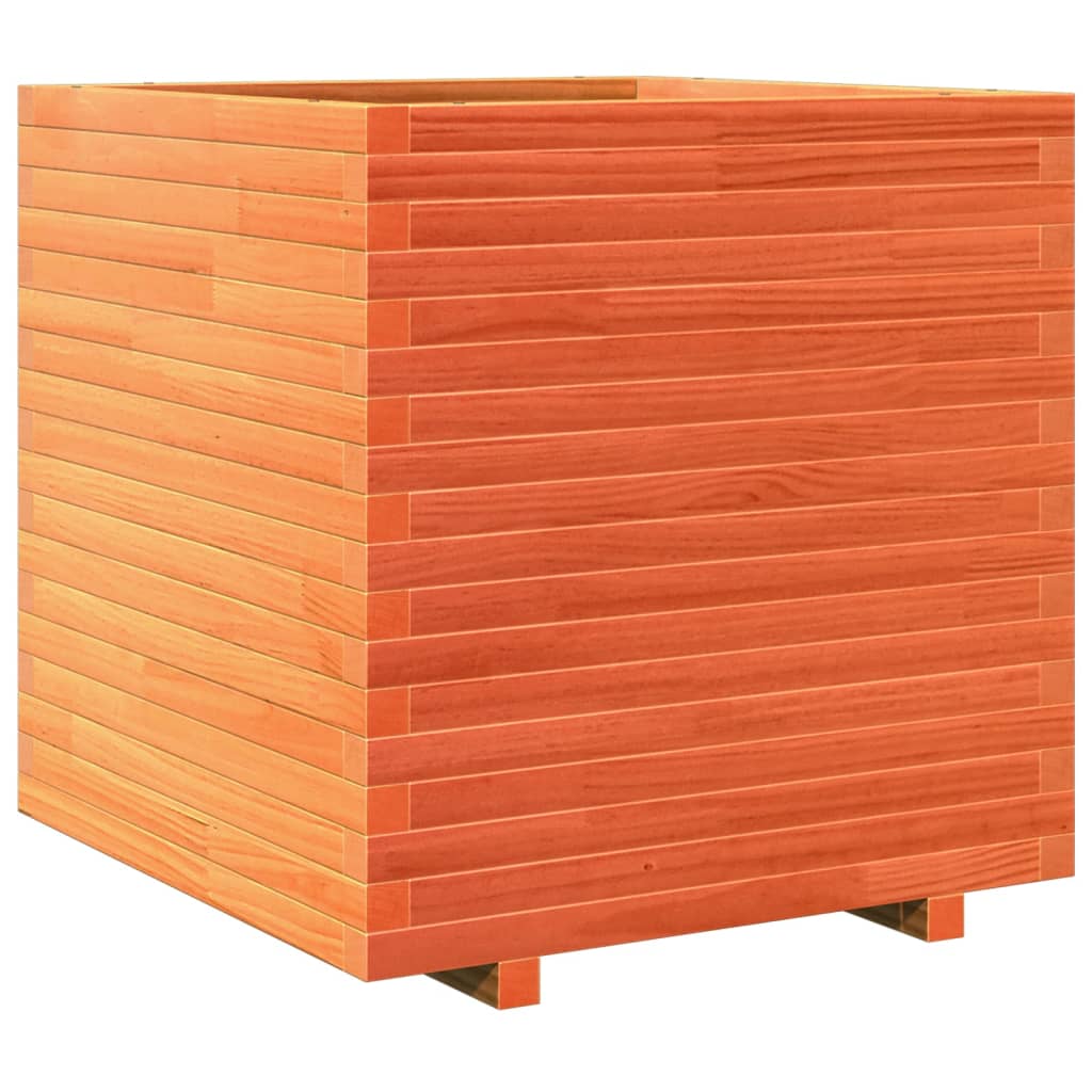 Fioriera Giardino Marrone Cera 70x70x72 cm Legno Massello Pino | homemem39