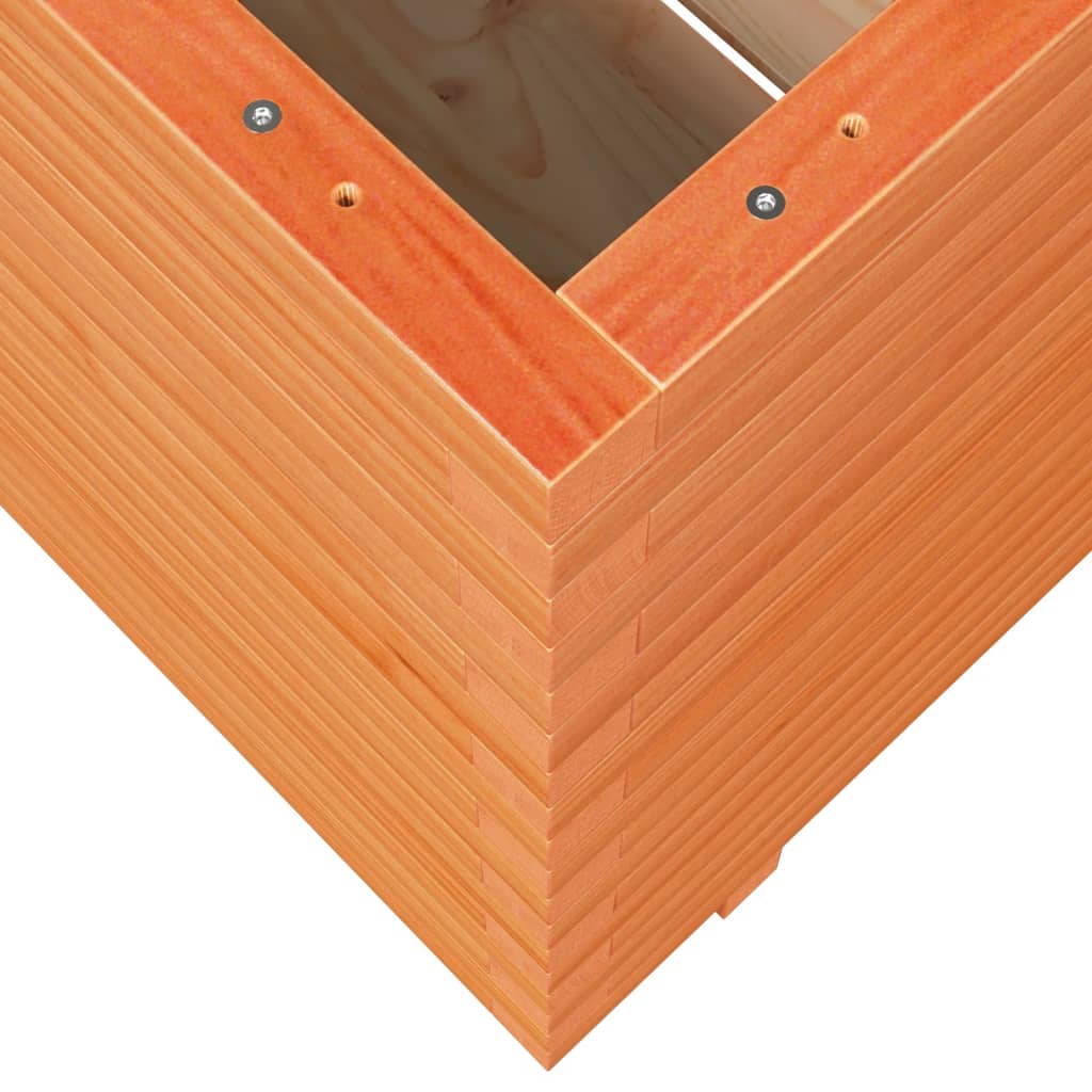 Fioriera Giardino Marrone Cera 70x70x72 cm Legno Massello Pino | homemem39