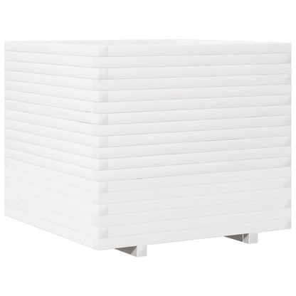 Fioriera da Giardino Bianca 80x80x72 cm Legno Massello di Pino | homemem39