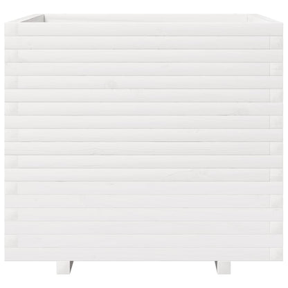 Fioriera da Giardino Bianca 80x80x72 cm Legno Massello di Pino - homemem39