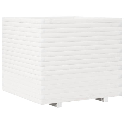 Fioriera da Giardino Bianca 80x80x72 cm Legno Massello di Pino | homemem39
