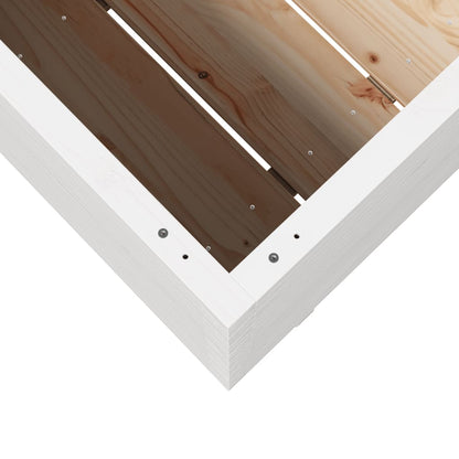 Fioriera da Giardino Bianca 80x80x72 cm Legno Massello di Pino | homemem39