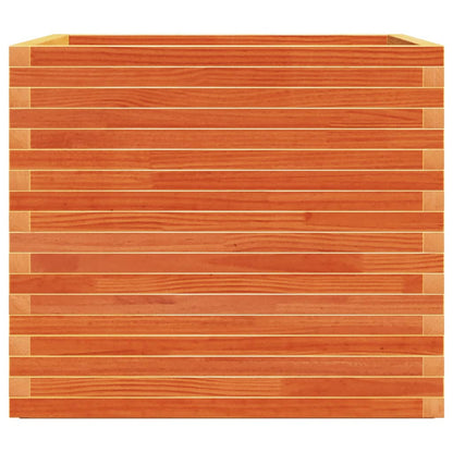 Fioriera Giardino Marrone Cera 80x80x72 cm Legno Massello Pino | homemem39