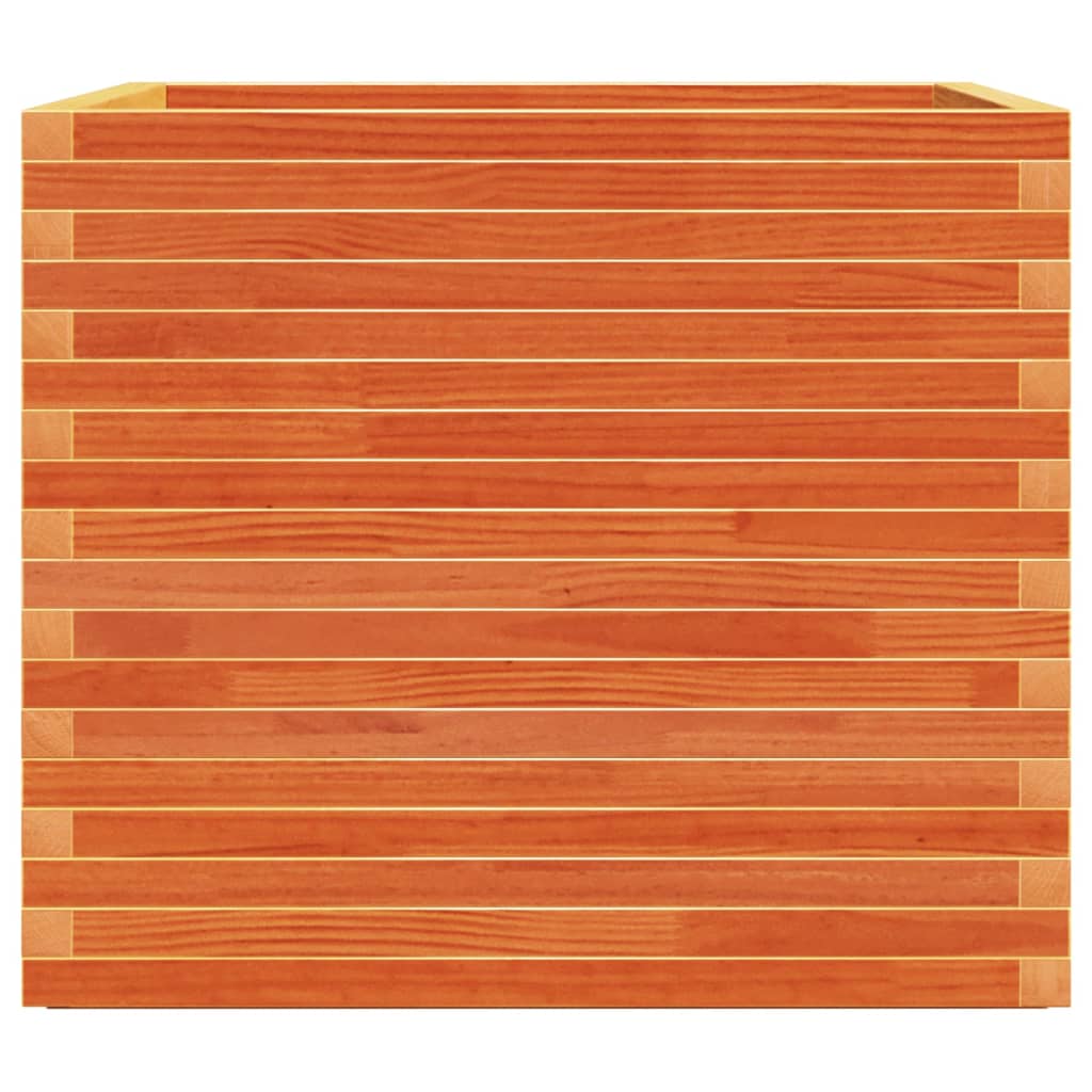 Fioriera Giardino Marrone Cera 80x80x72 cm Legno Massello Pino - homemem39
