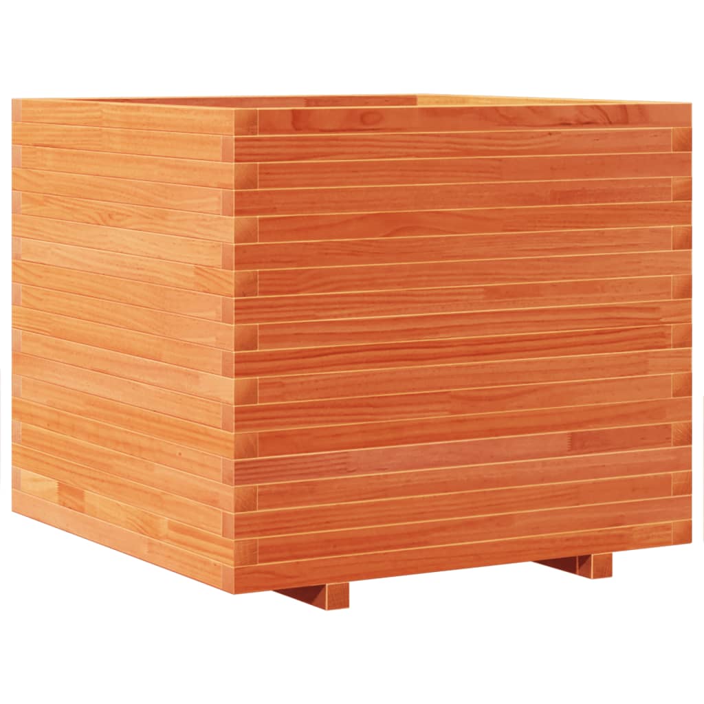 Fioriera Giardino Marrone Cera 80x80x72 cm Legno Massello Pino | homemem39