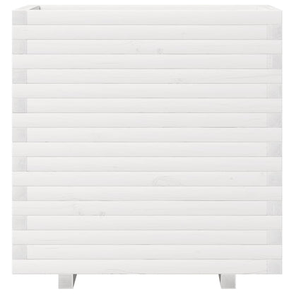Fioriera da Giardino Bianca 70x40x72 cm Legno Massello di Pino - homemem39
