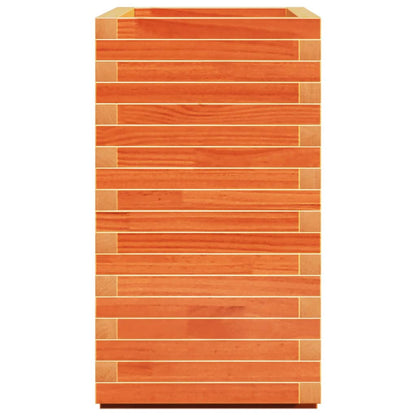 Fioriera Giardino Marrone Cera 70x40x72 cm Legno Massello Pino