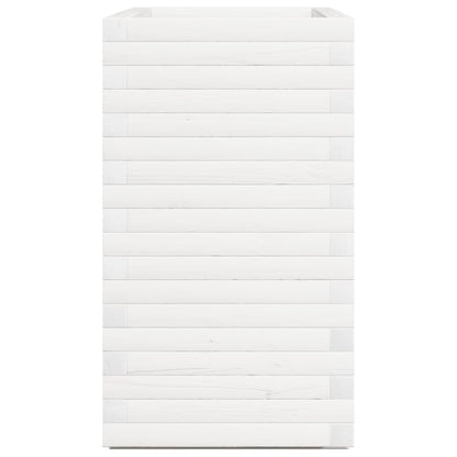 Fioriera da Giardino Bianca 90x40x72 cm Legno Massello di Pino - homemem39