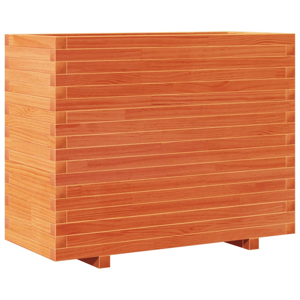 Fioriera Giardino Marrone Cera 90x40x72 cm Legno Massello Pino | homemem39