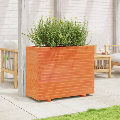 Fioriera Giardino Marrone Cera 90x40x72 cm Legno Massello Pino | homemem39
