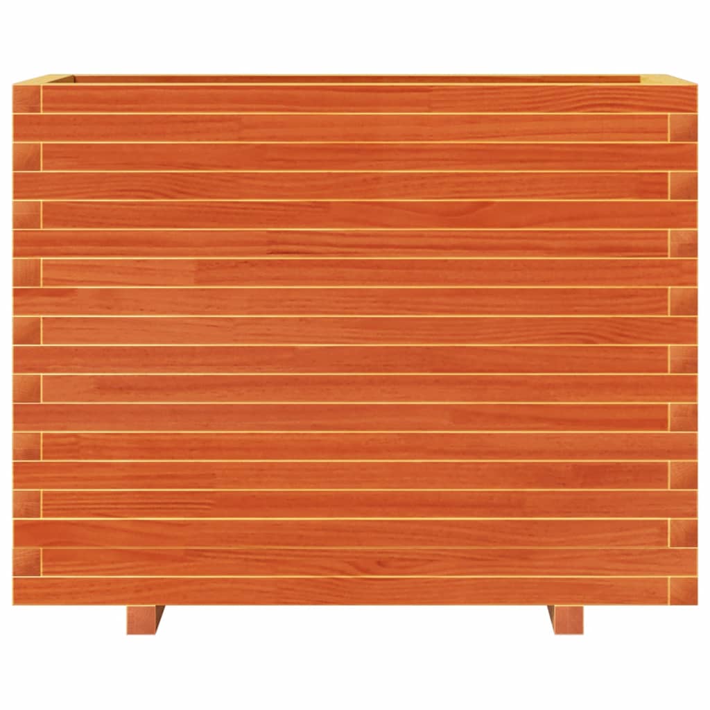 Fioriera Giardino Marrone Cera 90x40x72 cm Legno Massello Pino | homemem39