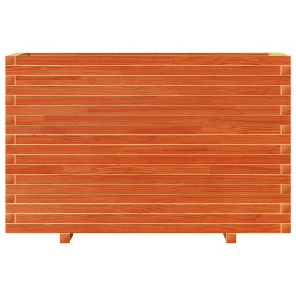 Fioriera Giardino Marrone Cera 110x40x72 cm Legno Massello Pino | homemem39