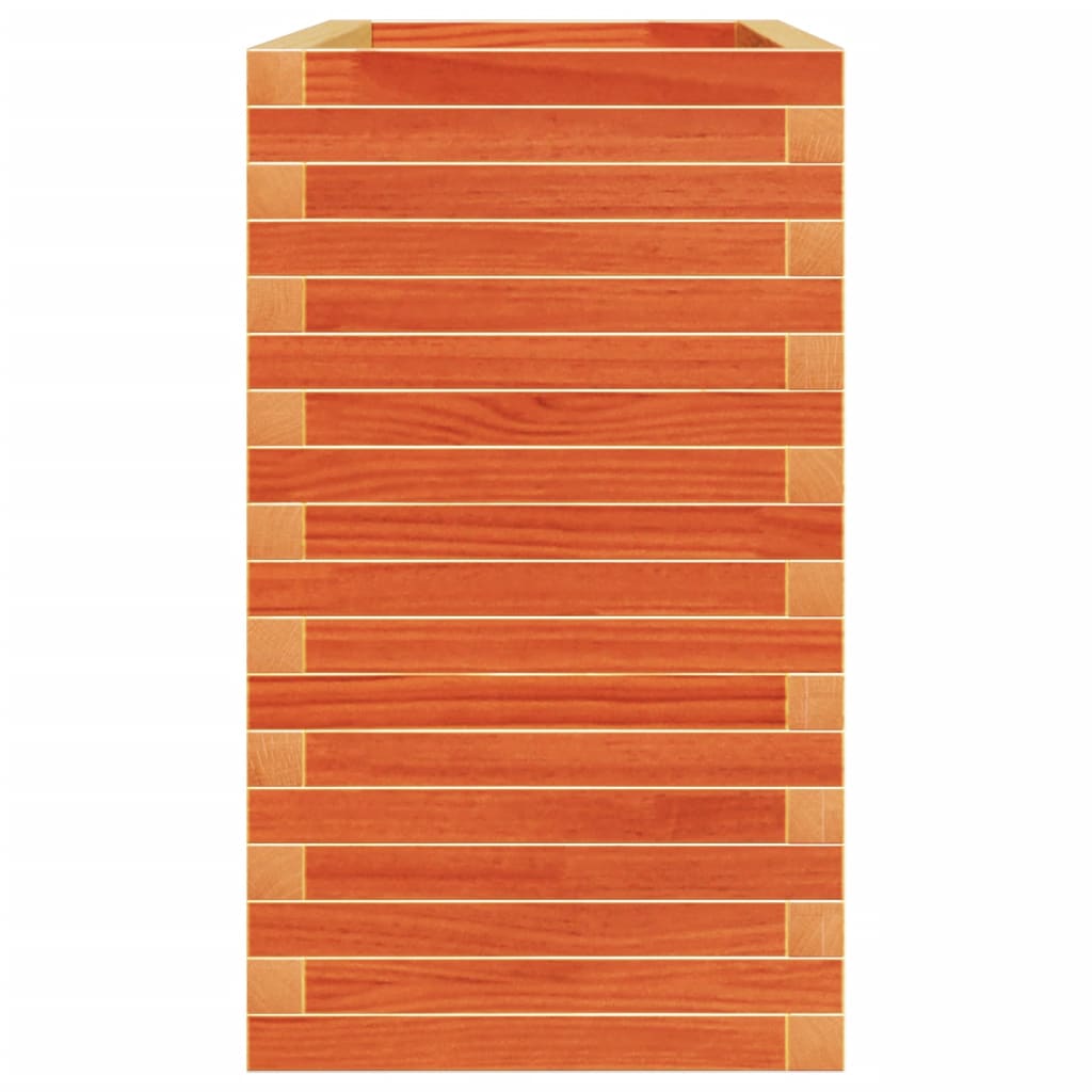 Fioriera Giardino Marrone Cera 110x40x72 cm Legno Massello Pino | homemem39