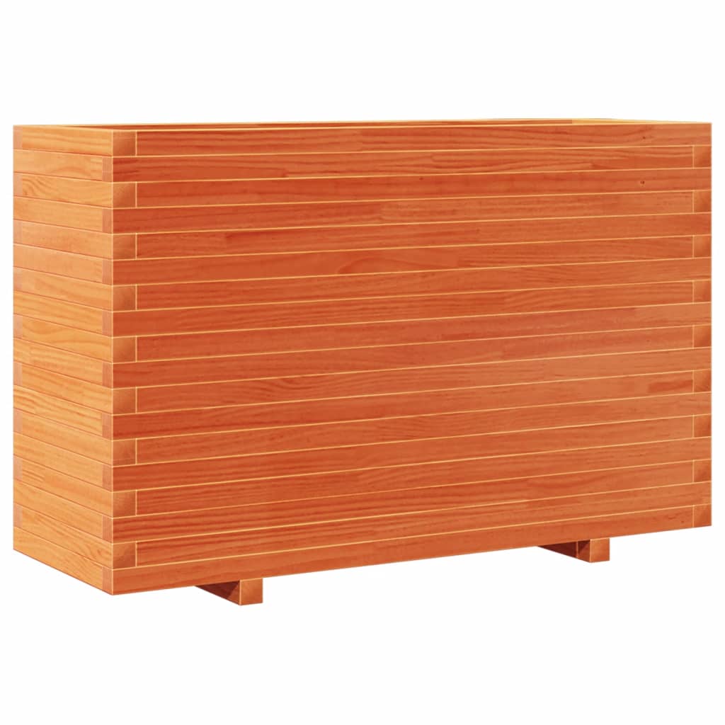 Fioriera Giardino Marrone Cera 110x40x72 cm Legno Massello Pino | homemem39