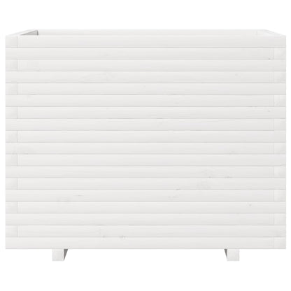 Fioriera da Giardino Bianca 90x60x72 cm Legno Massello di Pino | homemem39